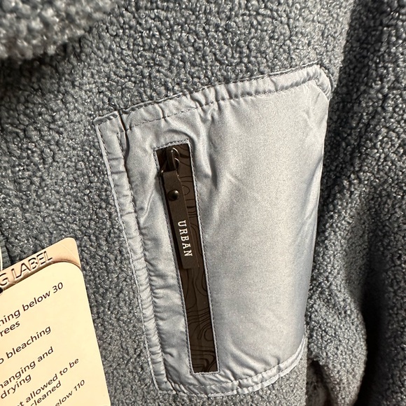 Speed Your Run full zipper front jacket sweatshirt solid blue zip pockets new - Picture 3 of 7